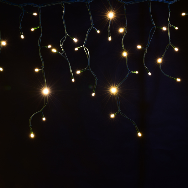 Бахрома ПВХ 5 м на 0,7 м 120 LED Теплый белый цвет — изображение 5