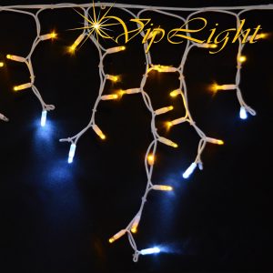 Гирлянда с мерцанием бахрома 3 м на 0,7 м 120 LED Желтый цвет со вспышками flesh