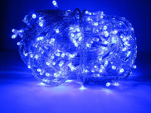 Гирлянда Синяя 30 метров 300 LED светодиодов — изображение 3