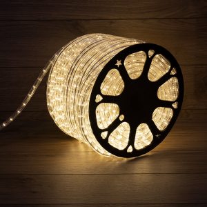 Силиконовый шнур гирлянда дюралайт 100м 24LED/М Теплый белый цвет