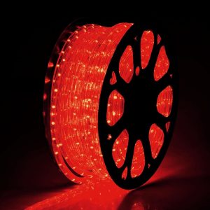 Красный светодиодный шланг дюралайт 2WRL LED 50 метров лед