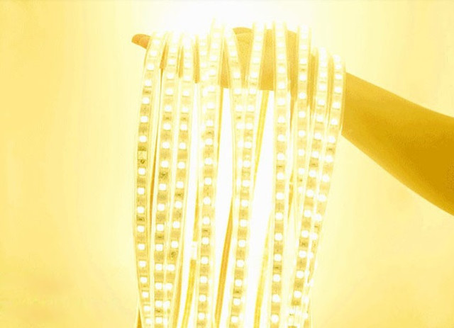 как_выглядит_плоский_дюралайт_5050_3528_5650_led Дюралайт светодиодный LED 5050 прямоугольного сечения 100 метров — изображение 2