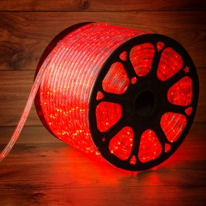 Гирлянда шланг дюралайт в силиконовом проводе 100м 24LED/М красного цвета