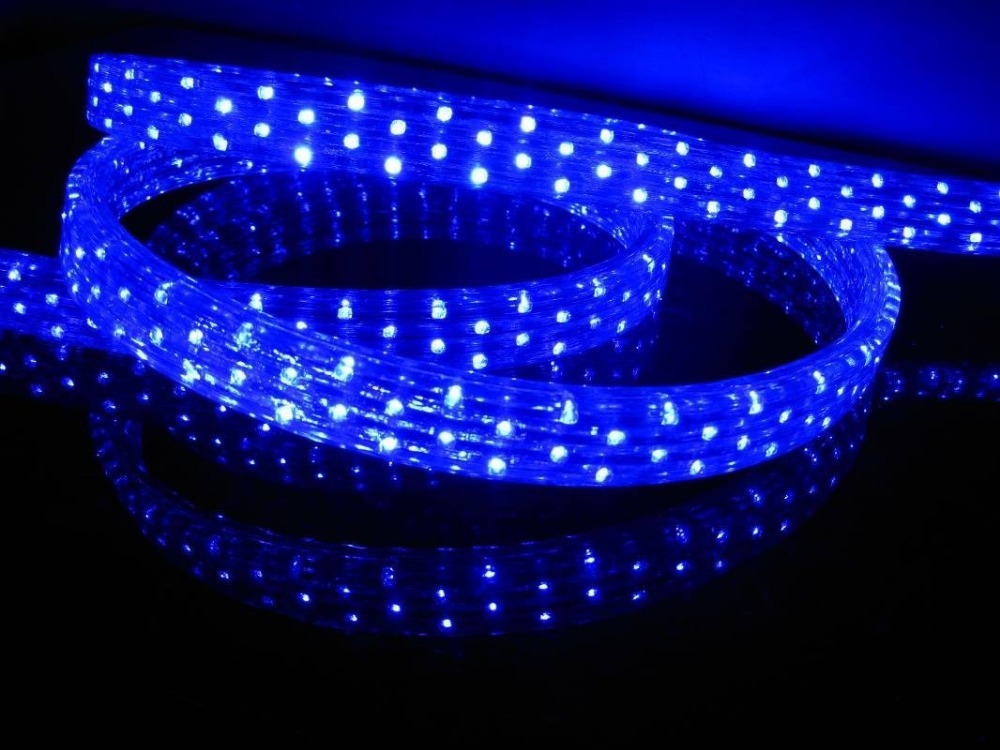 лента_плоская_дюралайт_синий Квадратный шланг дюралайт LED 2WRL синий 100 метров