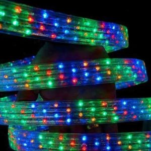 Новогодняя гирлянда дюралайт светодиодный квадратный LED бухта 100 метров