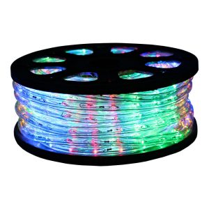 Бабина дюралайта 50 метров разноцветная мультик RGB