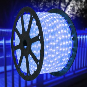 Дюралайт гирлянда шланг 100м в силикон трубке 36LED/м уличный синий