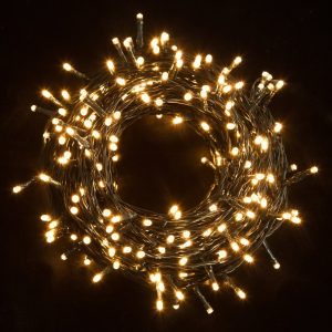 Уличная гирлянда 5 метров нить 50 LED теплый белый цвет