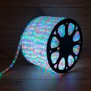 Шнур гирлянда круглая силиконовая трубка дюралайт 100м 24LED/М разноцветный цвет